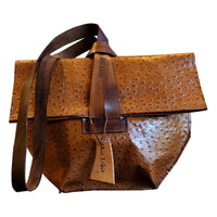 Designer Folded Leather Bag.