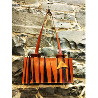Designer Leather Bag "Wild Grass".