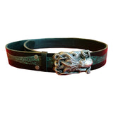 Leather Belt With Octopus Buckle