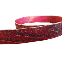 Leather Belt With Embossed Writer's Names
